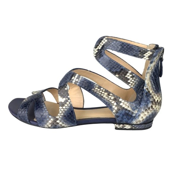 Alexandre Birman Felicie Python Caged Flat Sandals - Picture 12 of 15